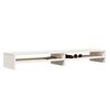 vidaXL Monitor Stand White 100x24x13 cm Solid Wood Pine