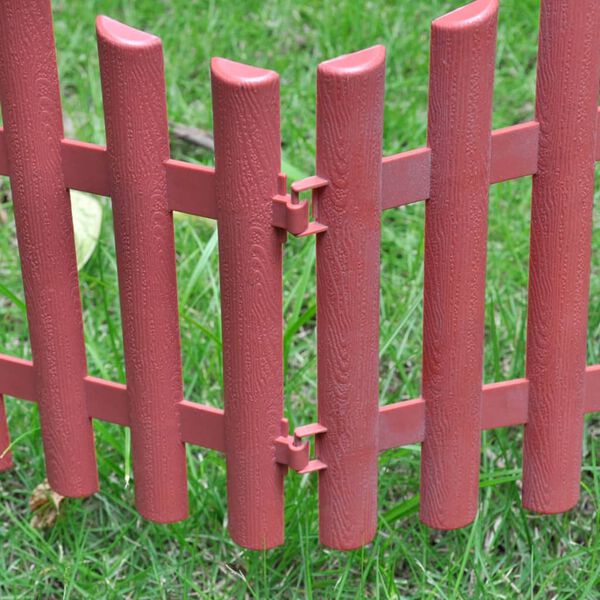 vidaXL 17 pcs Lawn Dividers 10 m Brown