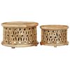 vidaXL 2 Piece Coffee Table Set Solid Wood Mango