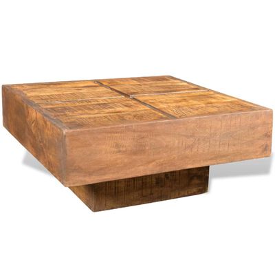 vidaXL Coffee Table Brown Square Solid Mango Wood,  vidaXL Coffee Table Brown Square Solid Mango Wood