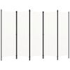 vidaXL 5-Panel Room Divider White 250x180 cm