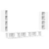 vidaXL 7 Piece TV Cabinet Set White Engineered Wood