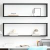 vidaXL Wall Cube Shelf 2 pcs Black 100x15x30 cm Engineered Wood