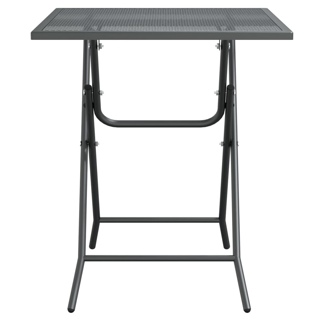 vidaXL Garden Table 60x60x72 cm Expanded Metal Mesh Anthracite