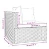 vidaXL 7 Piece Garden Lounge Set with Cushions Poly Rattan Brown