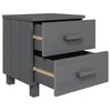 vidaXL Bedside Cabinet HAMAR Dark Grey 40x35x44.5 cm Solid Pinewood
