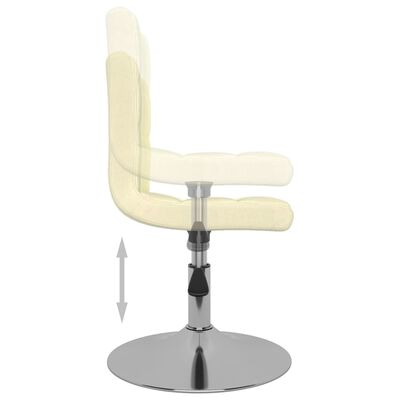 vidaXL Swivel Dining Chairs 6 pcs Cream Fabric, cream vidaXL Swivel Dining Chairs 6 pcs Cream Fabric
