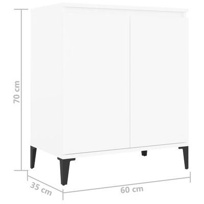 vidaXL Sideboard White 60x35x70 cm Engineered Wood, white vidaXL Sideboard White 60x35x70 cm Engineered Wood