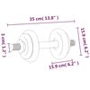 vidaXL Dumbbell with Plates Set 40 kg Cast Iron & Chrome Plated Steel