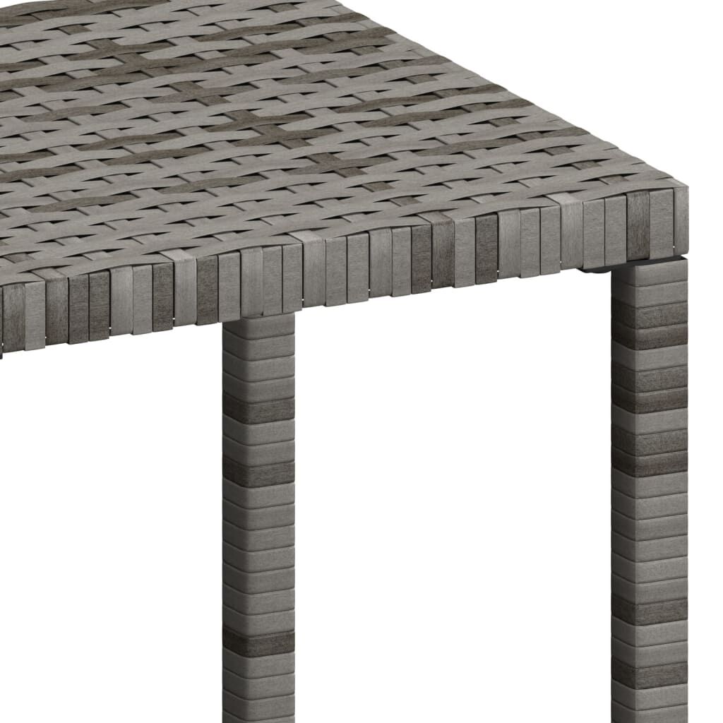 vidaXL Sun Loungers 2 pcs with Table Poly Rattan Grey