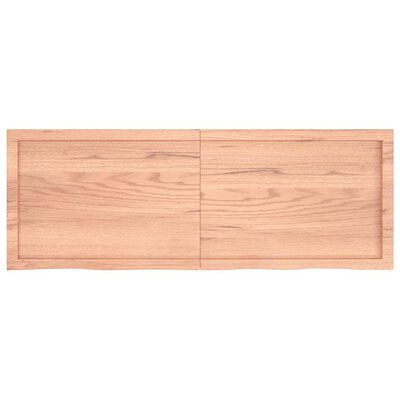 vidaXL Table Top Light Brown 140x50x(2-4) cm Treated Solid Wood Oak, light brown vidaXL Table Top Light Brown 140x50x(2-4) cm Treated Solid Wood Oak