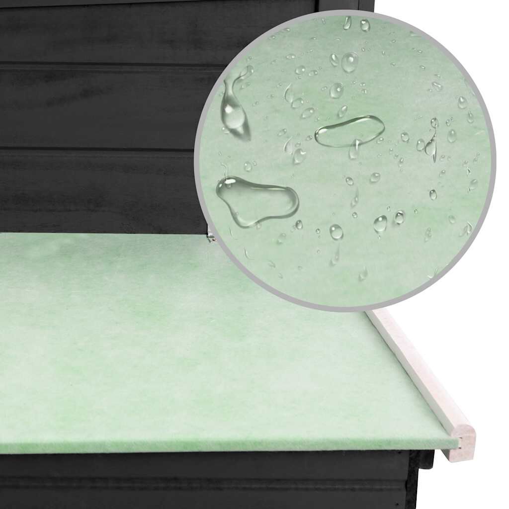 vidaXL Outdoor Chicken Cage Hen House with 1 Egg Cage Grey Wood