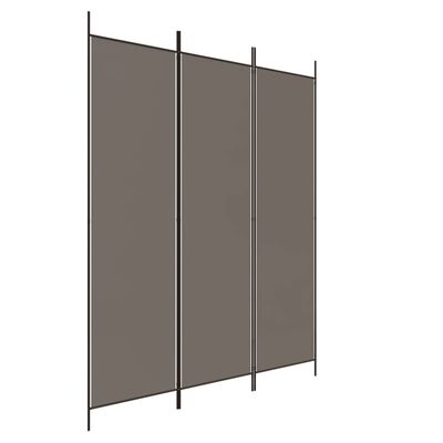 vidaXL 3-Panel Room Divider Anthracite 150x200 cm Fabric, anthracite vidaXL 3-Panel Room Divider Anthracite 150x200 cm Fabric
