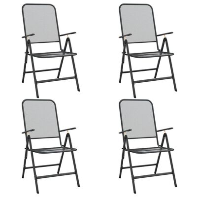 vidaXL 5 Piece Garden Dining Set Expanded Metal Mesh Anthracite,  vidaXL 5 Piece Garden Dining Set Expanded Metal Mesh Anthracite