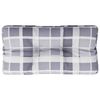 vidaXL Pallet Cushion Grey Check Pattern 70x40x12 cm Fabric
