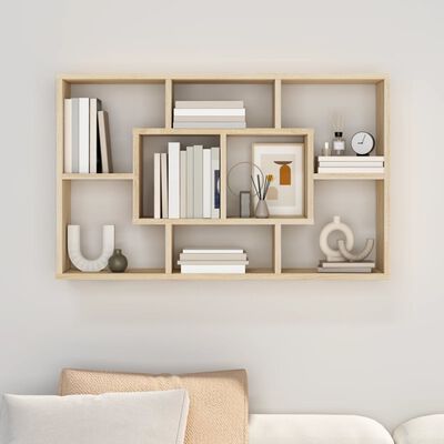 vidaXL Wall Shelf Sonoma Oak 85x16x52.5 cm Engineered Wood, sonoma oak vidaXL Wall Shelf Sonoma Oak 85x16x52.5 cm Engineered Wood