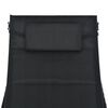 vidaXL Sun Lounger Poly Rattan and Textilene Black