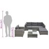 vidaXL 6 Piece Garden Lounge Set with Cushions Poly Rattan Grey