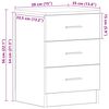 vidaXL Bedside Cabinets 2 pcs Black 38x35x56 cm Engineered Wood