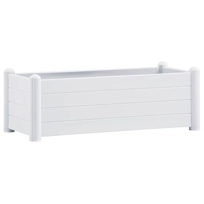 vidaXL Garden Raised Bed PP White 100x43x35 cm, white vidaXL Garden Raised Bed PP White 100x43x35 cm