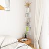 vidaXL Wall Corner Shelf White 20x20x127.5 cm Engineered Wood