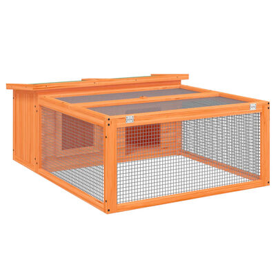 vidaXL Rabbit Hutch Brown 117.5x97x47.5 cm Solid Wood Pine, brown vidaXL Rabbit Hutch Brown 117.5x97x47.5 cm Solid Wood Pine