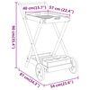 vidaXL Tea Trolley 54x87x90 cm Solid Wood Acacia