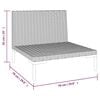 vidaXL Garden Sofas 2pcs with Cushions Half Round Poly Rattan