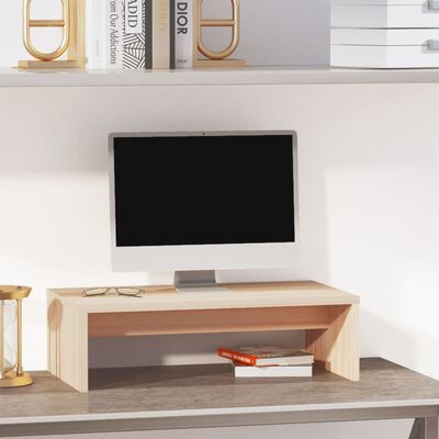 vidaXL Monitor Stand 50x27x15 cm Solid Wood Pine