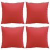 vidaXL Sofa Cushions 4 pcs Red 50x50 cm Fabric
