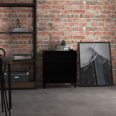 vidaXL Sideboard Black 60x35x69 cm Engineered Wood, black vidaXL Sideboard Black 60x35x69 cm Engineered Wood