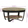vidaXL Coffee Table Solid Reclaimed Wood 65x32 cm