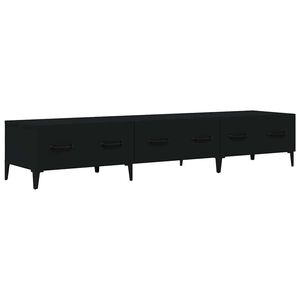 vidaXL Tv Cabinet | Black | Engineered wood | Medium | TV Cabinet | Rectangular