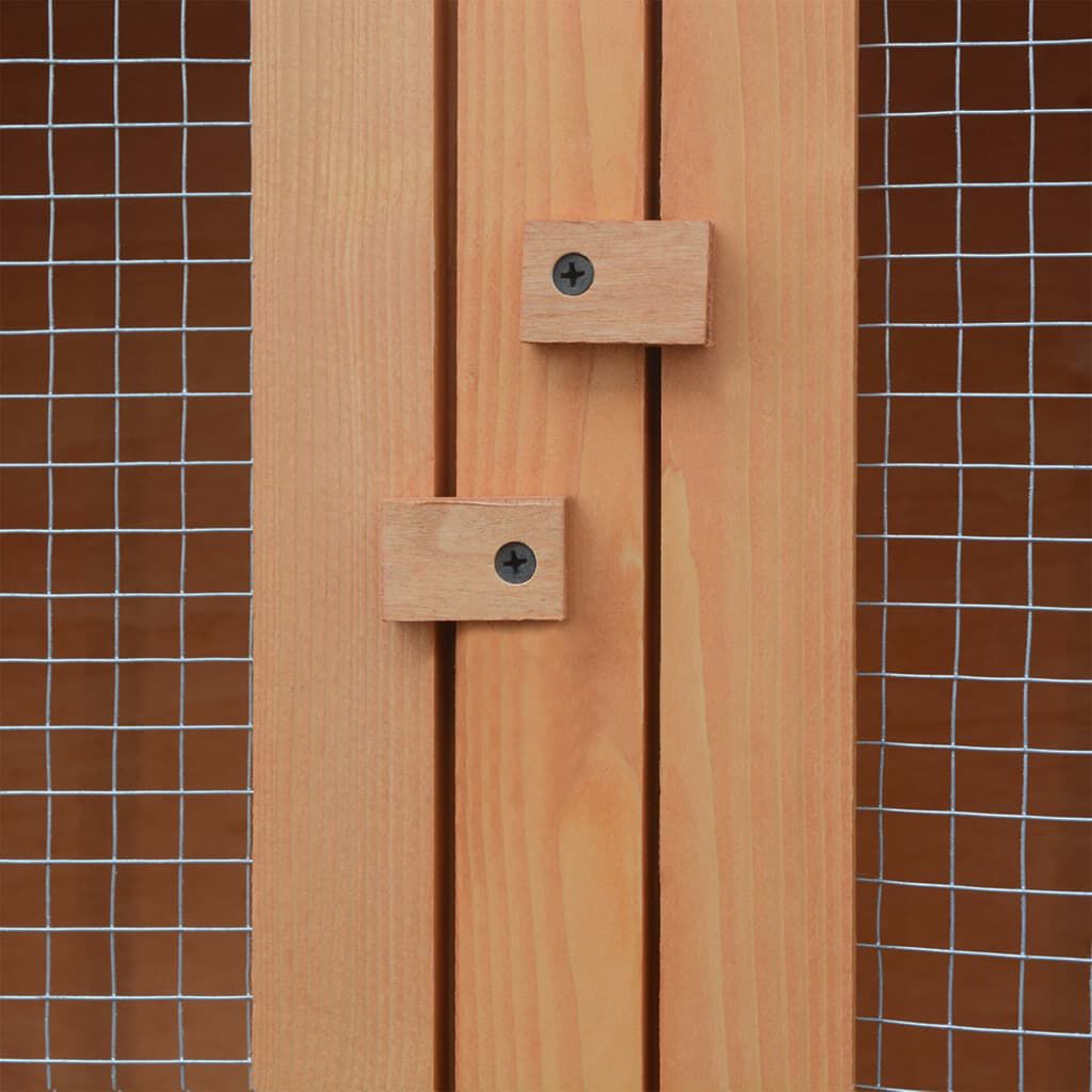 vidaXL Animal Rabbit Cage 6 Rooms Wood