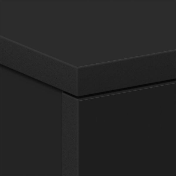 vidaXL Bedside Cabinet Black 38x35x56 cm Engineered Wood