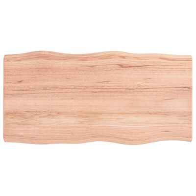 vidaXL Table Top Light Brown 100x50x(2-6)cm Treated Solid Wood Live Edge