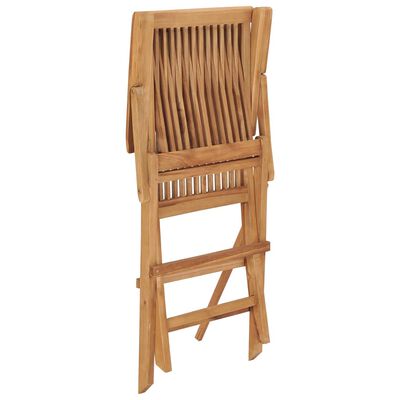 vidaXL Folding Garden Chairs 2 pcs Solid Teak Wood