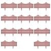 vidaXL 17 pcs Lawn Dividers 10 m Brown