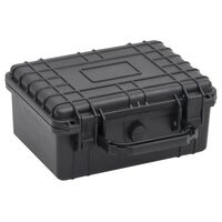 vidaXL Portable Flight Case Black 24x19x11 cm PP,  vidaXL Portable Flight Case Black 24x19x11 cm PP