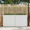vidaXL Garden Raised Bed with 4 Pots 2 pcs Poly Rattan White(2x45427)