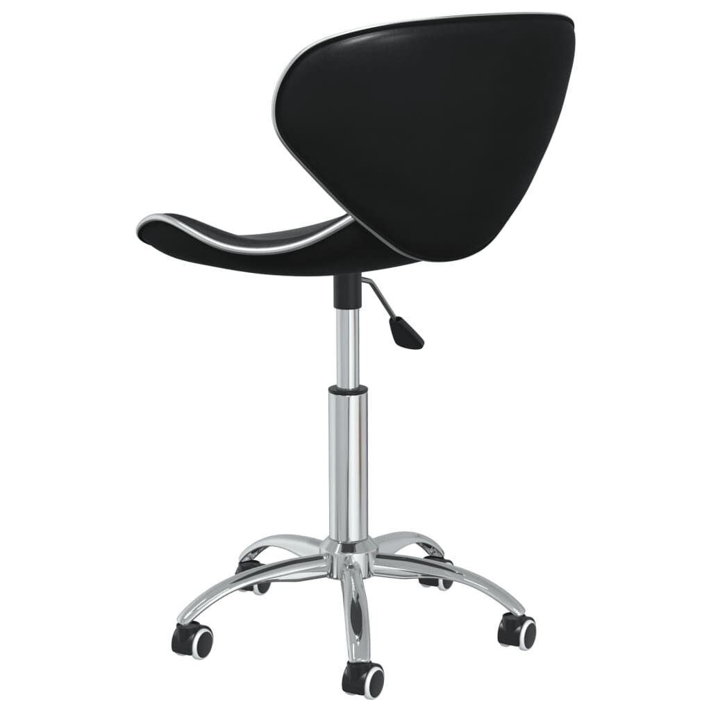 vidaXL Swivel Dining Chairs 2 pcs Black Faux Leather
