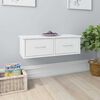 vidaXL Wall-mounted Drawer Shelf High Gloss White 60x26x18,5 cm Engineered Wood