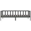 vidaXL Day Bed without Mattress Grey Solid Wood Pine 90x200cm