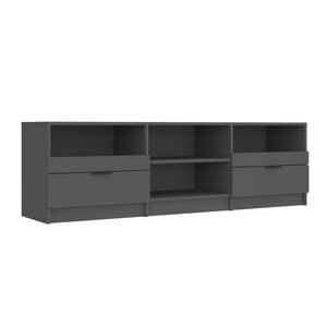 vidaXL TV Cabinet | Black | Engineered Wood | Large | TV Cabinet | Rectangular