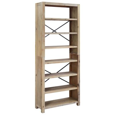 vidaXL 7-Tier Bookcase 80x30x200 cm Solid Wood Acacia,  vidaXL 7-Tier Bookcase 80x30x200 cm Solid Wood Acacia