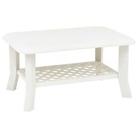vidaXL Coffee Table White 90x60x46 cm Plastic, white vidaXL Coffee Table White 90x60x46 cm Plastic