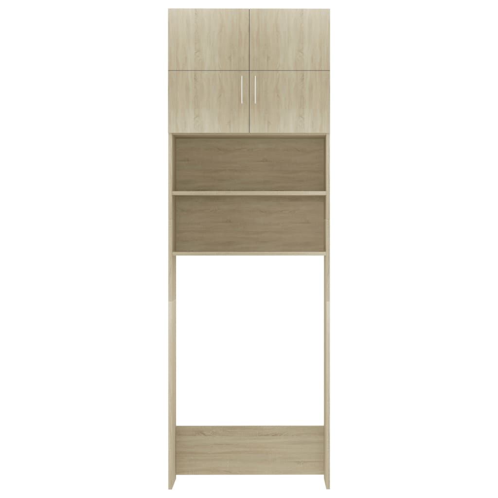 vidaXL Washing Machine Cabinet Sonoma Oak 64x25.5x190 cm Engineered Wood