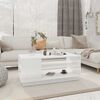 vidaXL Coffee Table High Gloss White 102x55x43 cm Engineered Wood