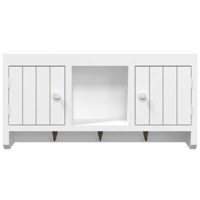 vidaXL Key Cabinet White 40x8.5x20 cm Engineered Wood&Steel,  vidaXL Key Cabinet White 40x8.5x20 cm Engineered Wood&Steel