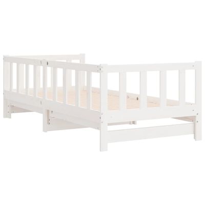 vidaXL Pull-out Day Bed without Mattress White 2x(90x200) cm